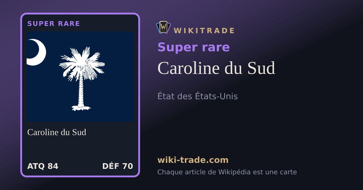Caroline du Sud — carte Super rare