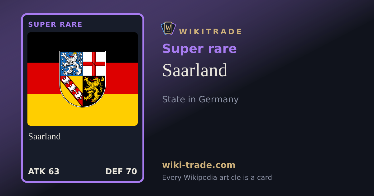 Saarland — Super rare card