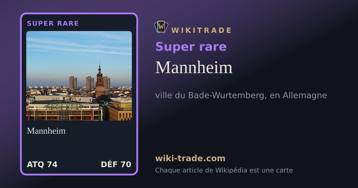 Mannheim — carte Super rare