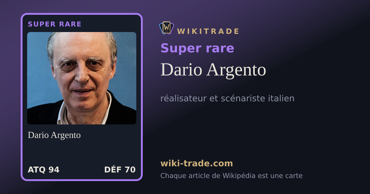 Dario Argento — carte Super rare