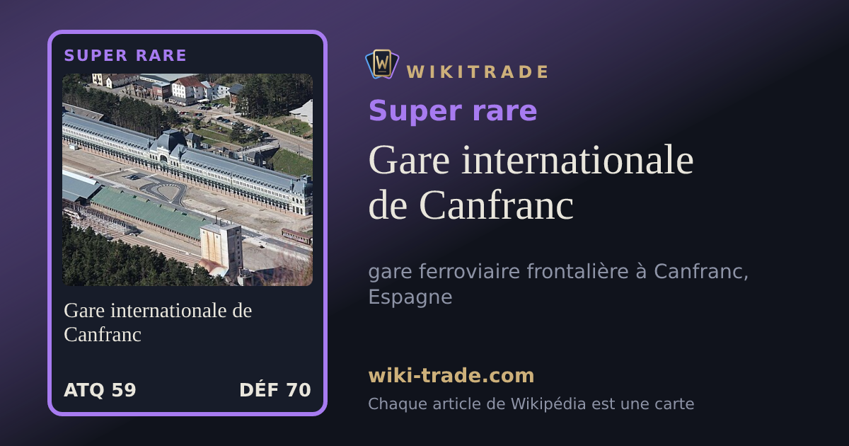 Gare internationale de Canfranc — carte Super rare