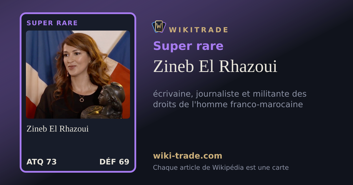 Zineb El Rhazoui — carte Super rare