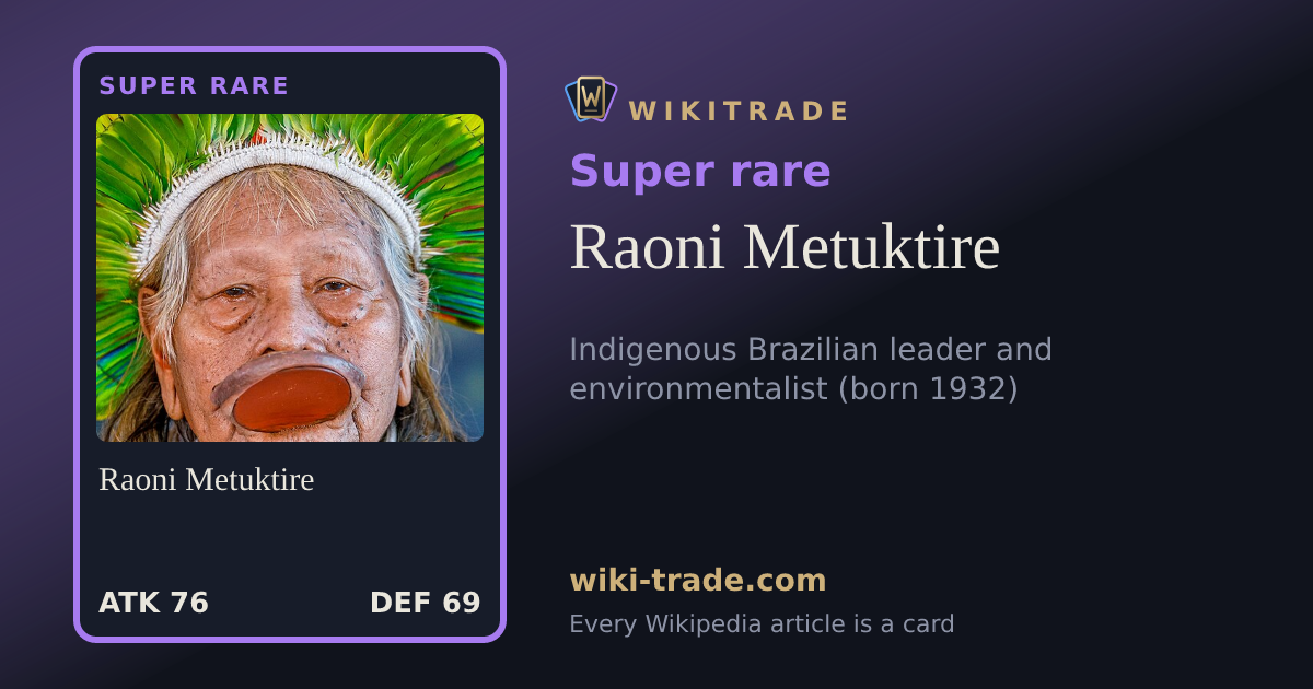 Raoni Metuktire — Super rare card
