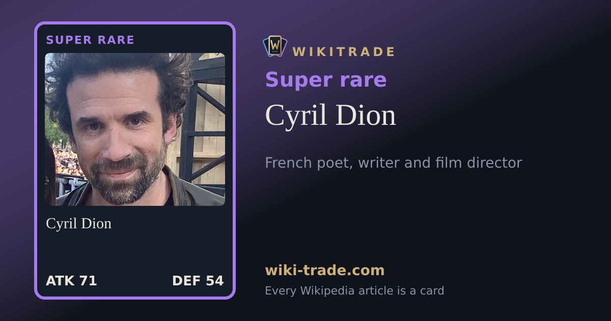 Cyril Dion — Super rare card