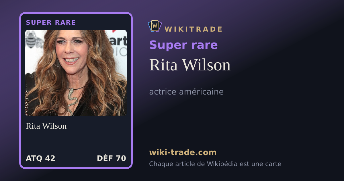 Rita Wilson — carte Super rare