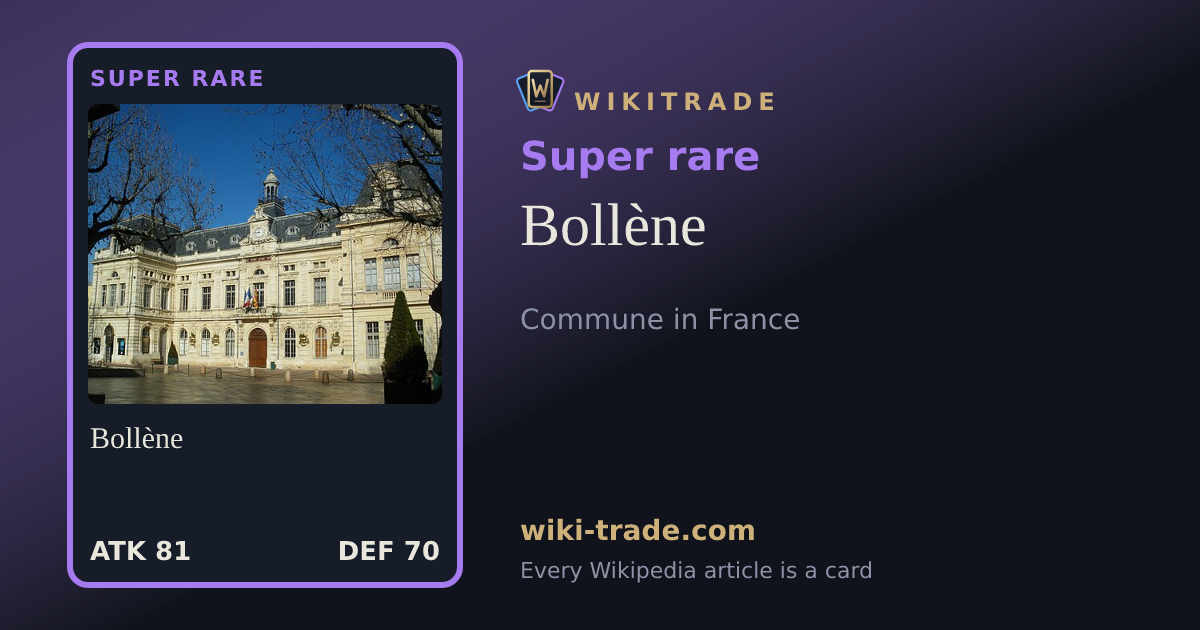 Bollène — Super rare card