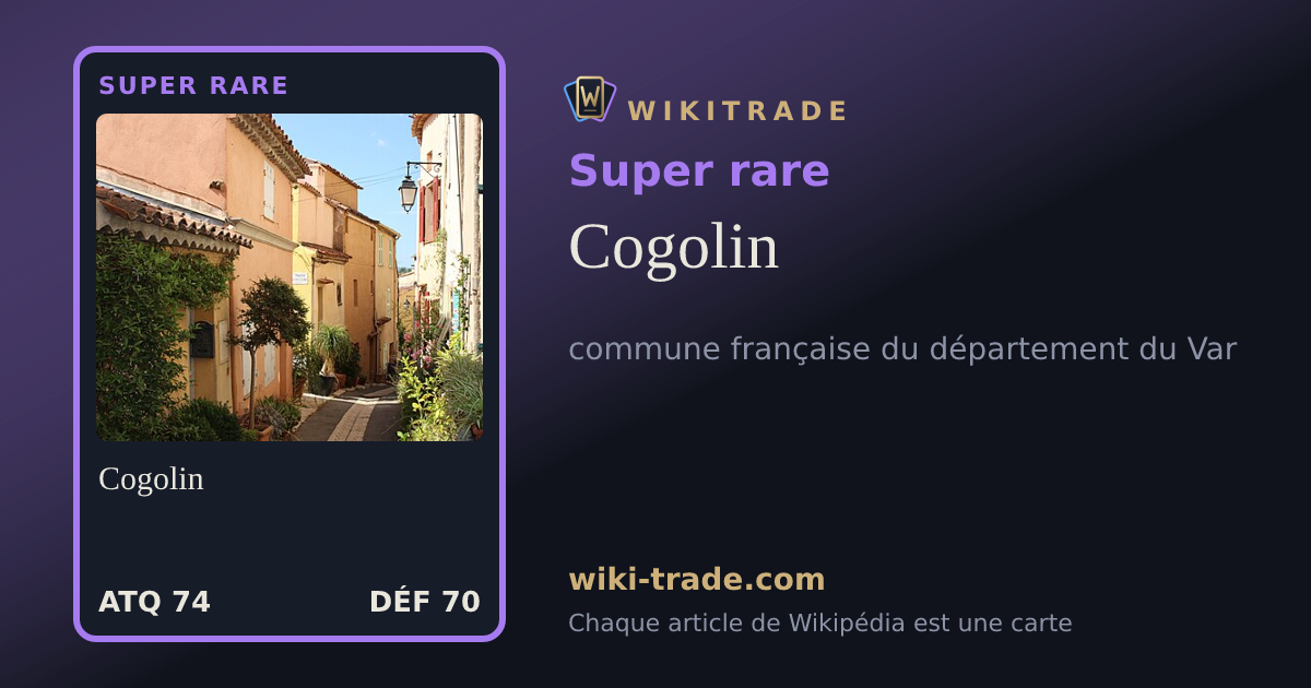 Cogolin — carte Super rare