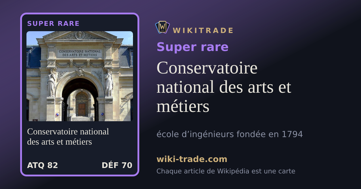Conservatoire national des arts et métiers — carte Super rare
