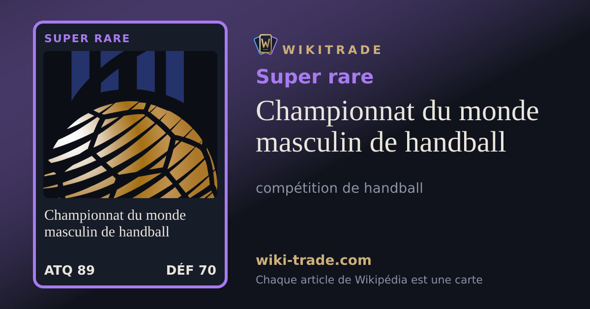 Championnat du monde masculin de handball — carte Super rare