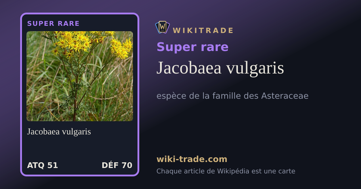 Jacobaea vulgaris — carte Super rare