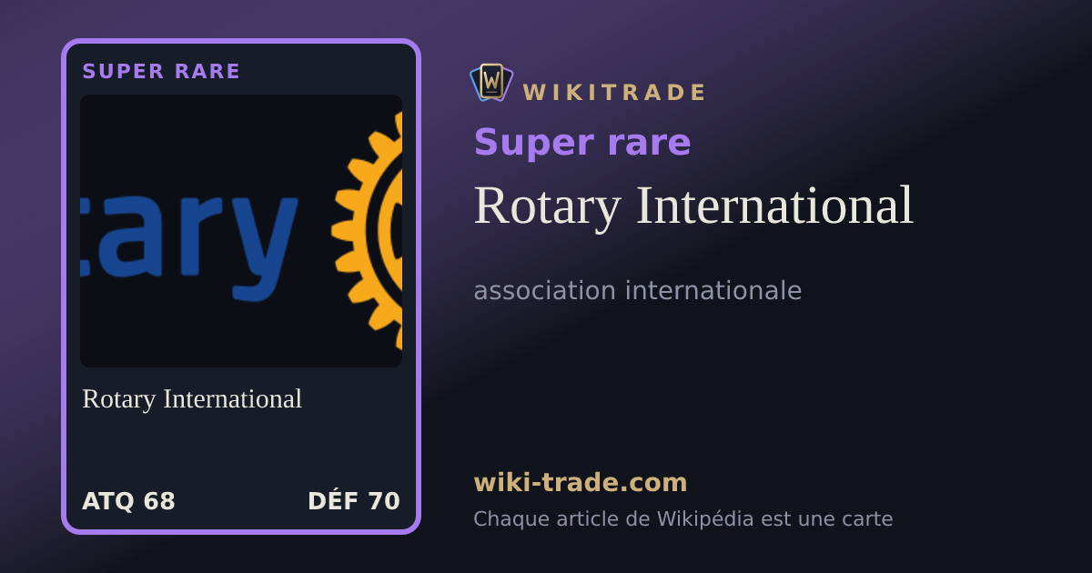 Rotary International — carte Super rare