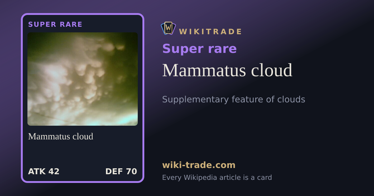 Mammatus cloud — Super rare card