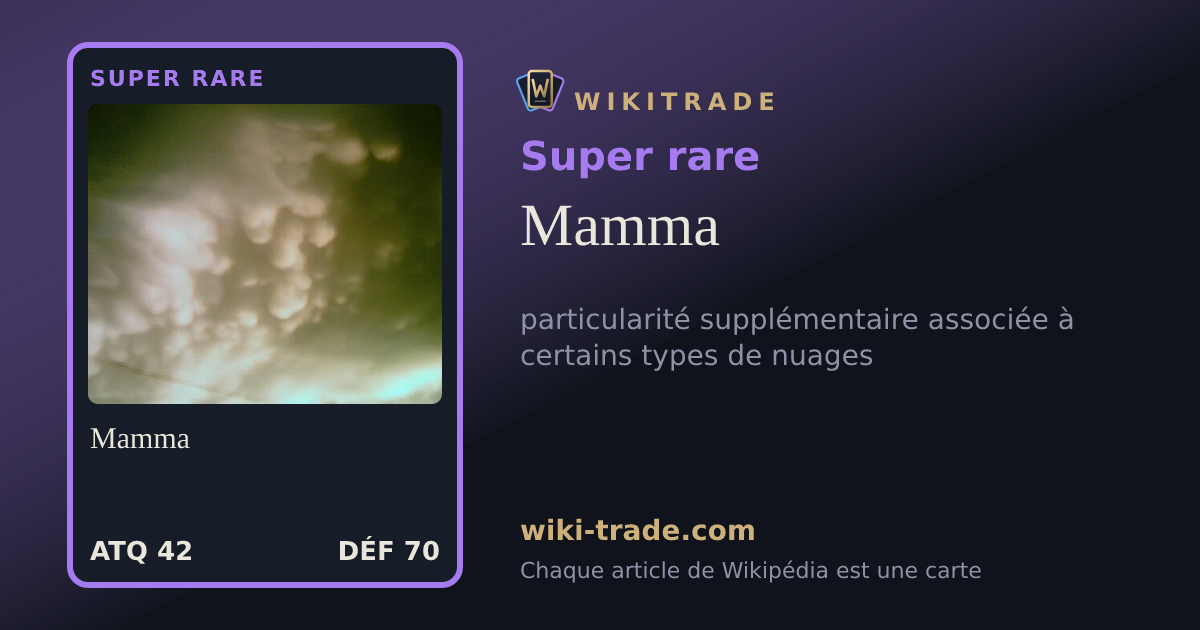 Mamma — carte Super rare