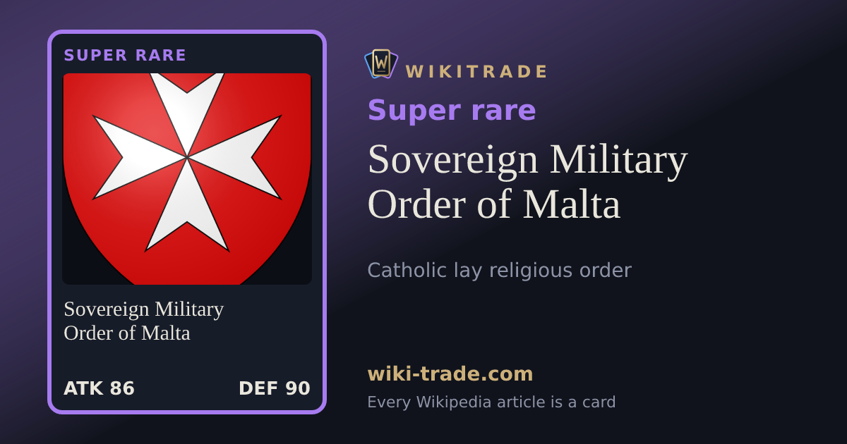 Sovereign Military Order of Malta — Super rare card