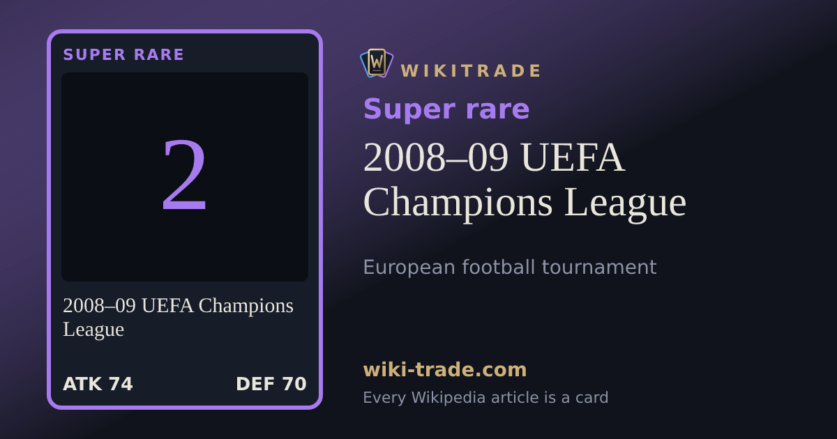 2008–09 UEFA Champions League — Super rare card