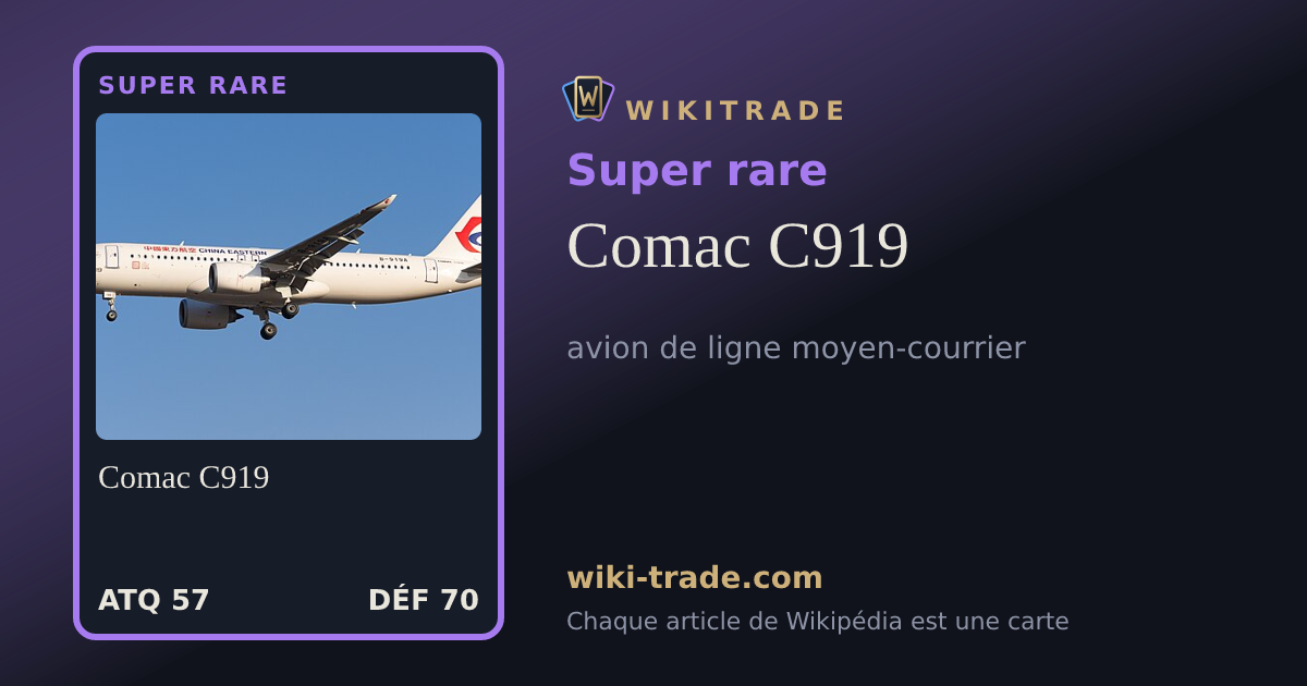 Comac C919 — carte Super rare