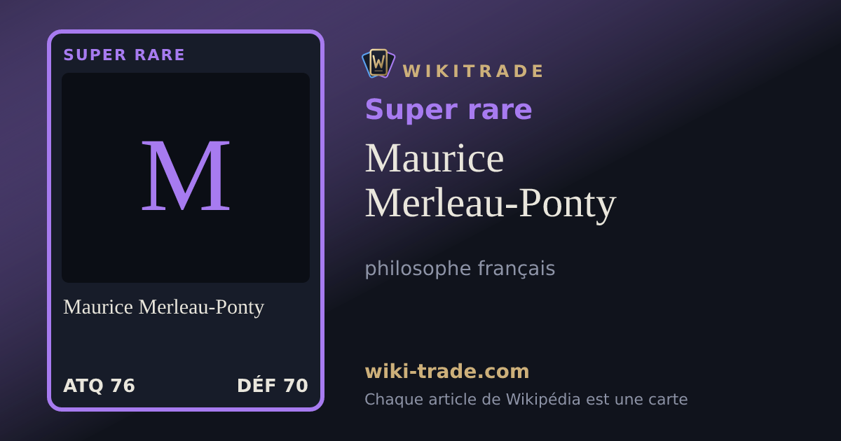 Maurice Merleau-Ponty — carte Super rare