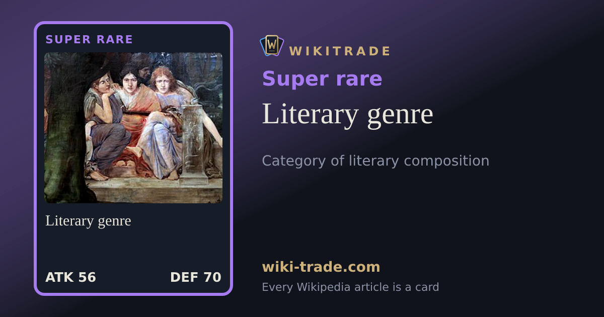 Literary genre — Super rare card