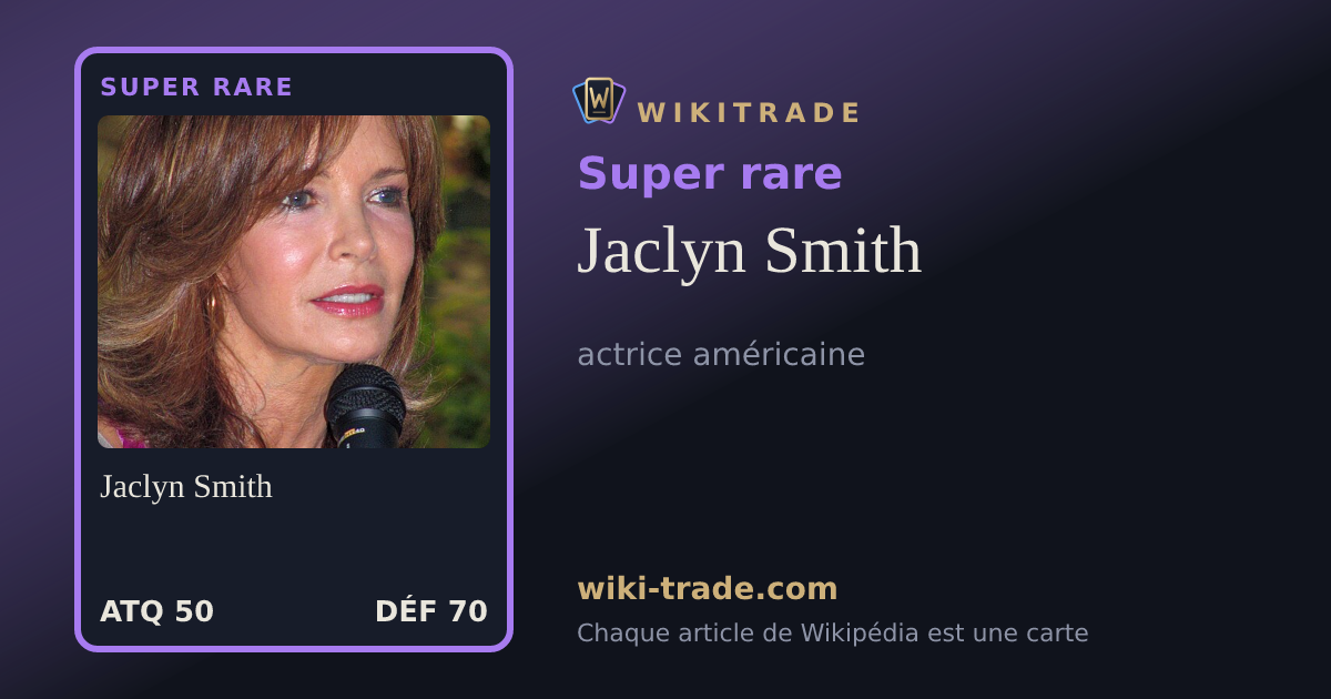 Jaclyn Smith — carte Super rare