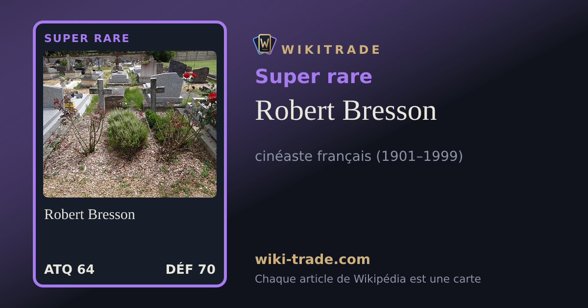 Robert Bresson — carte Super rare