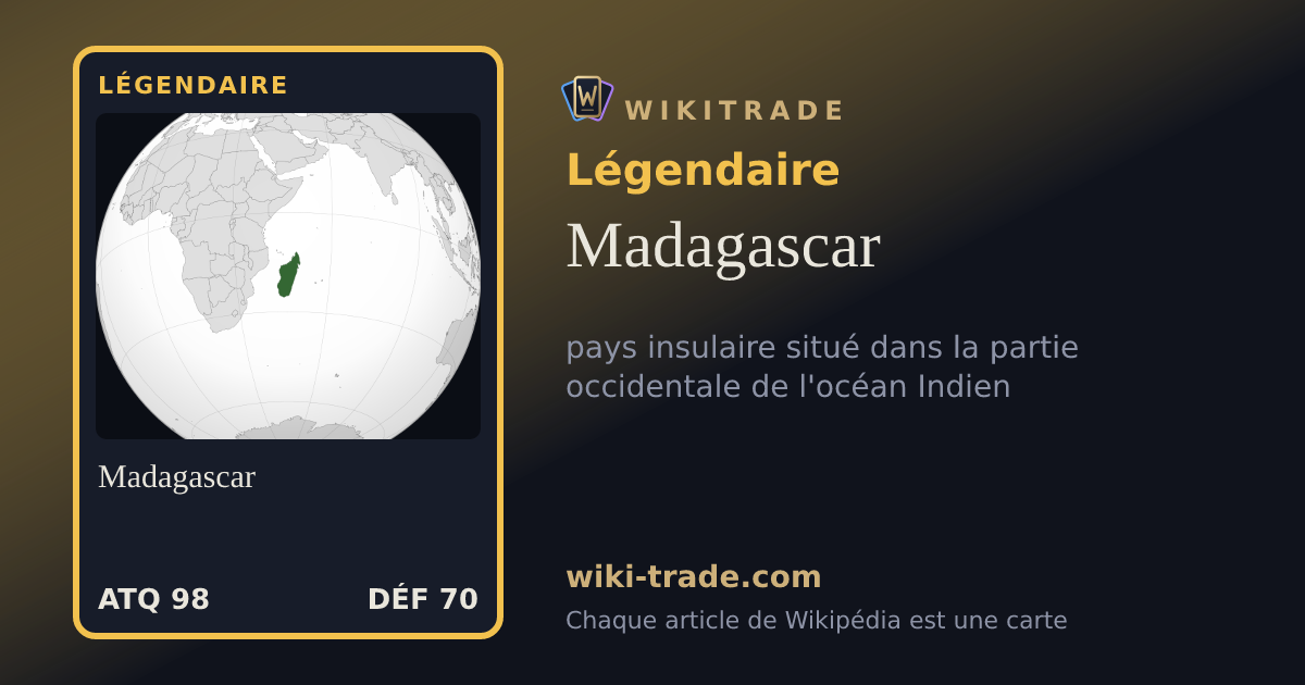 Madagascar — carte Légendaire