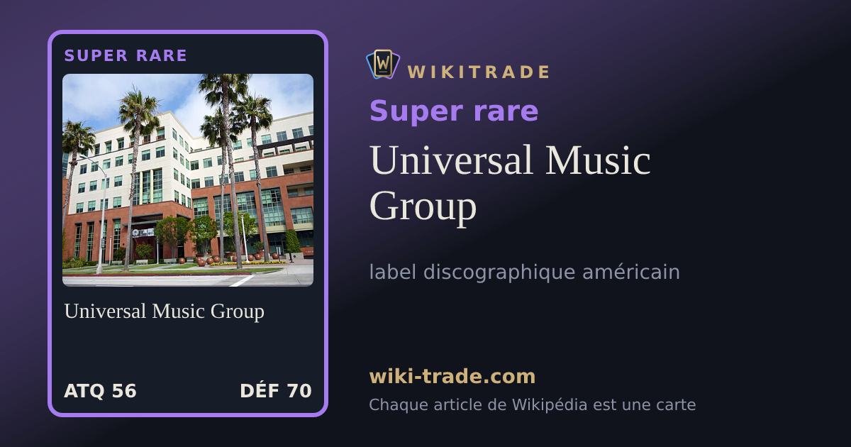 Universal Music Group — carte Super rare
