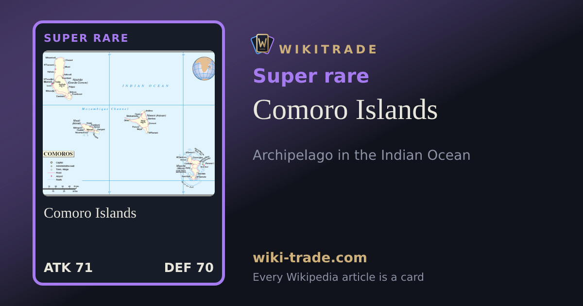 Comoro Islands — Super rare card