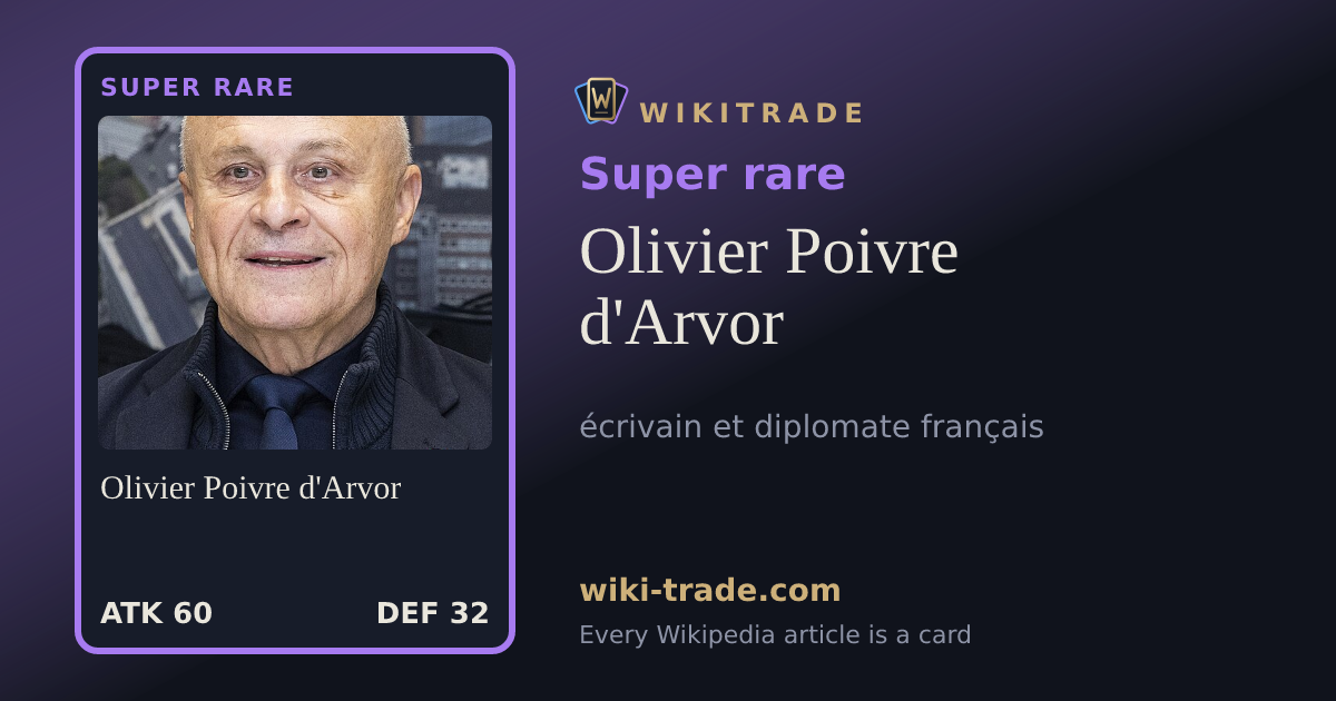 Olivier Poivre d'Arvor — Super rare card