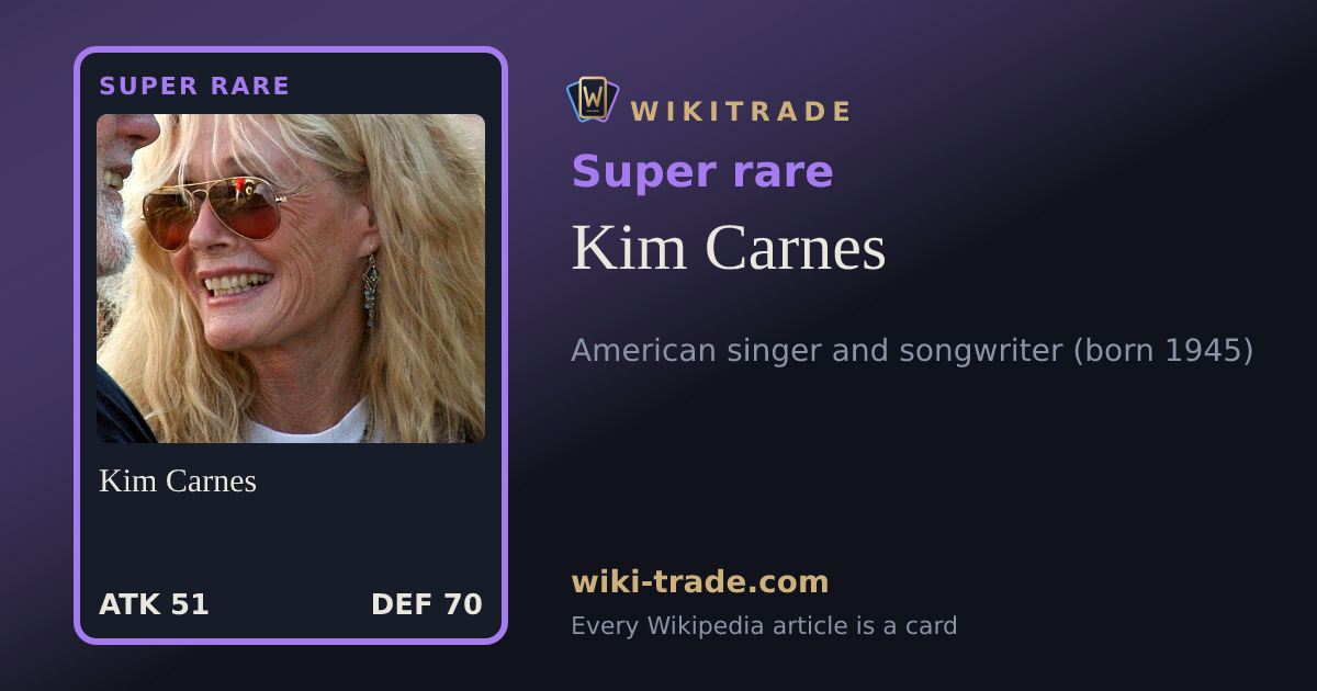 Kim Carnes — Super rare card