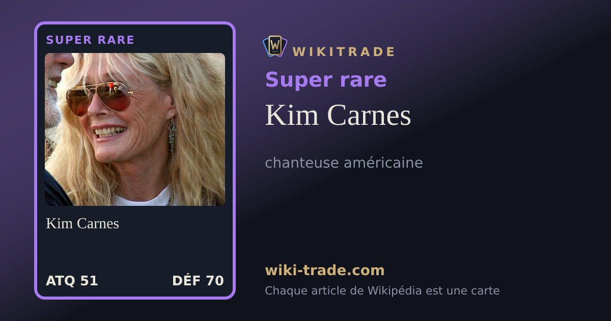 Kim Carnes — carte Super rare