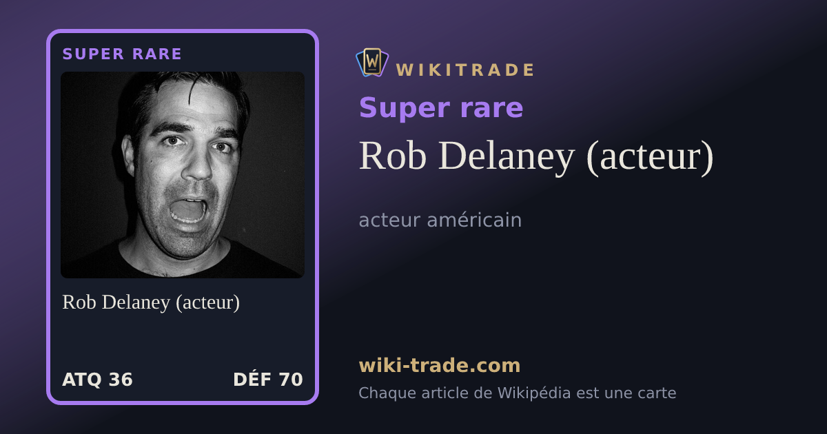 Rob Delaney (acteur) — carte Super rare