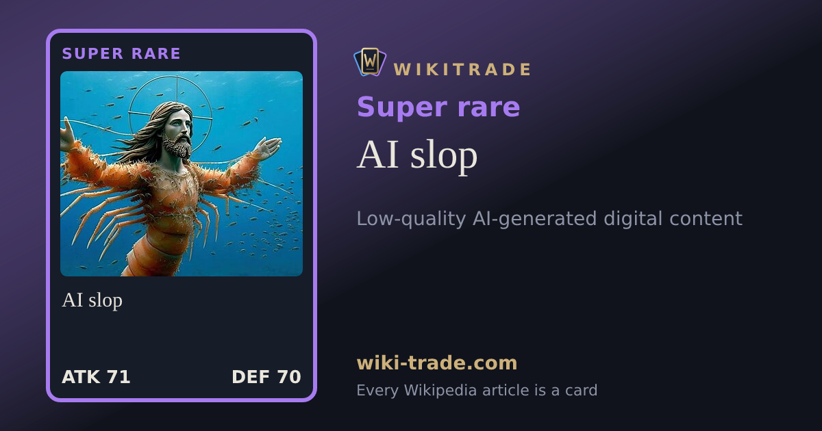AI slop — Super rare card