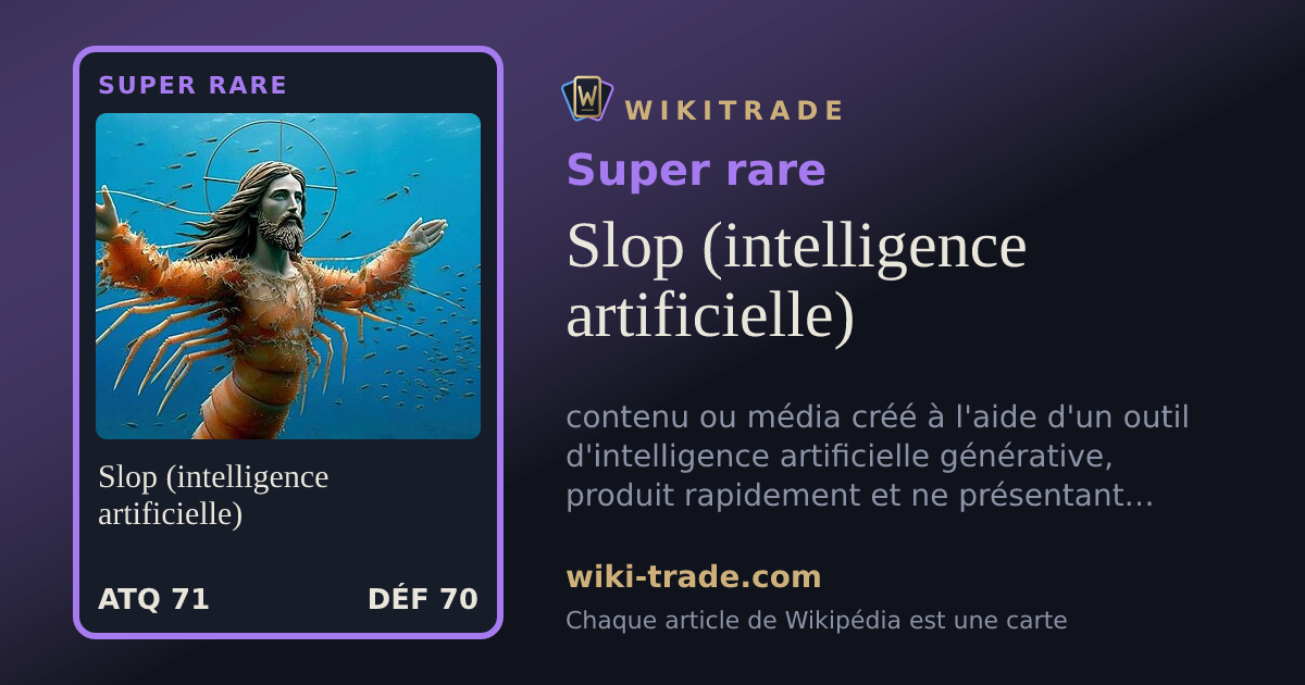 Slop (intelligence artificielle) — carte Super rare