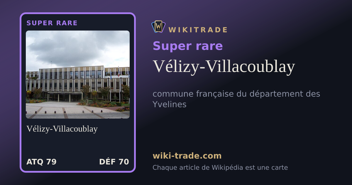 Vélizy-Villacoublay — carte Super rare