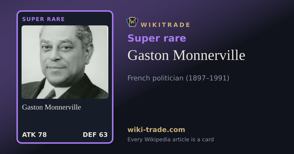 Gaston Monnerville — Super rare card