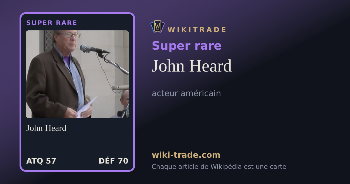 John Heard — carte Super rare