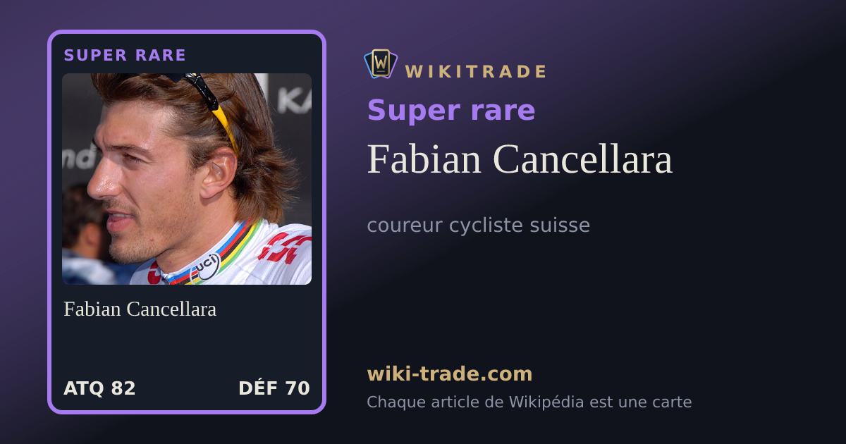 Fabian Cancellara — carte Super rare