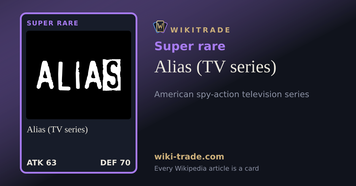 Alias (TV series) — Super rare card