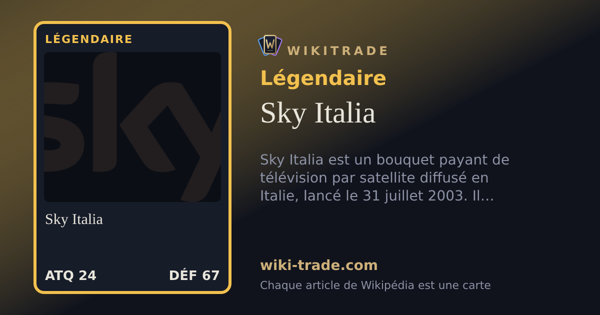 Sky Italia — carte Légendaire