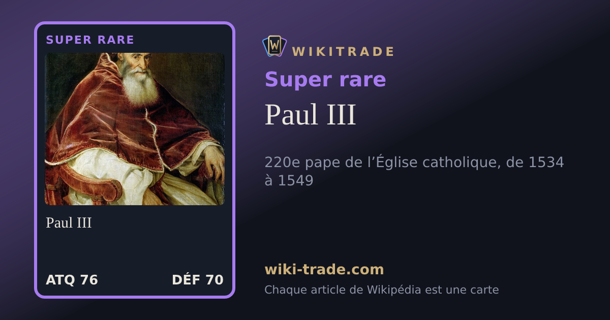 Paul III — carte Super rare