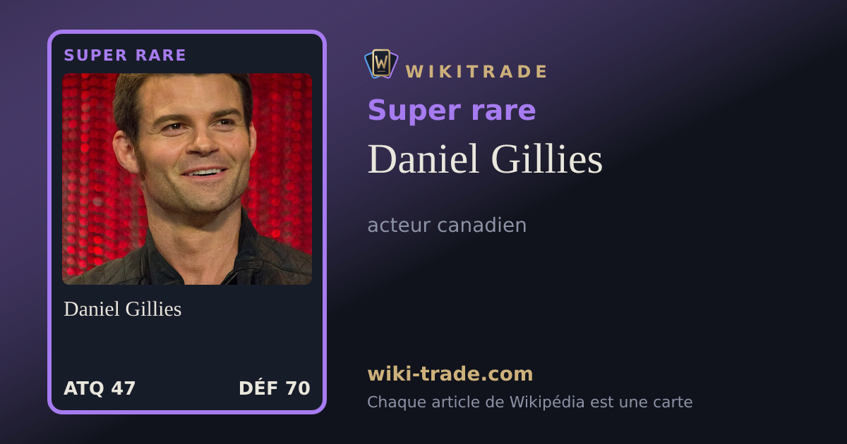 Daniel Gillies — carte Super rare