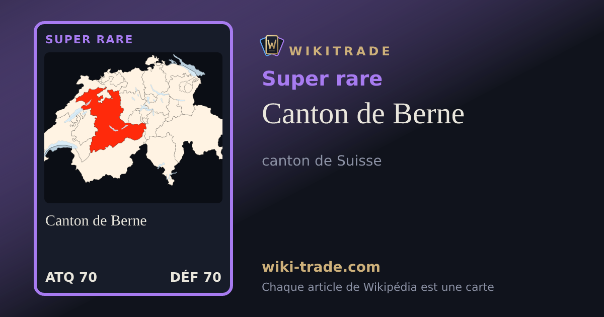 Canton de Berne — carte Super rare