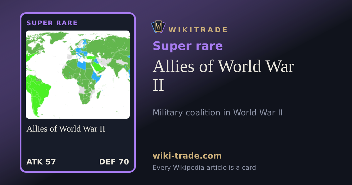 Allies of World War II — Super rare card