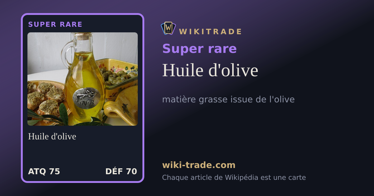Huile d'olive — carte Super rare