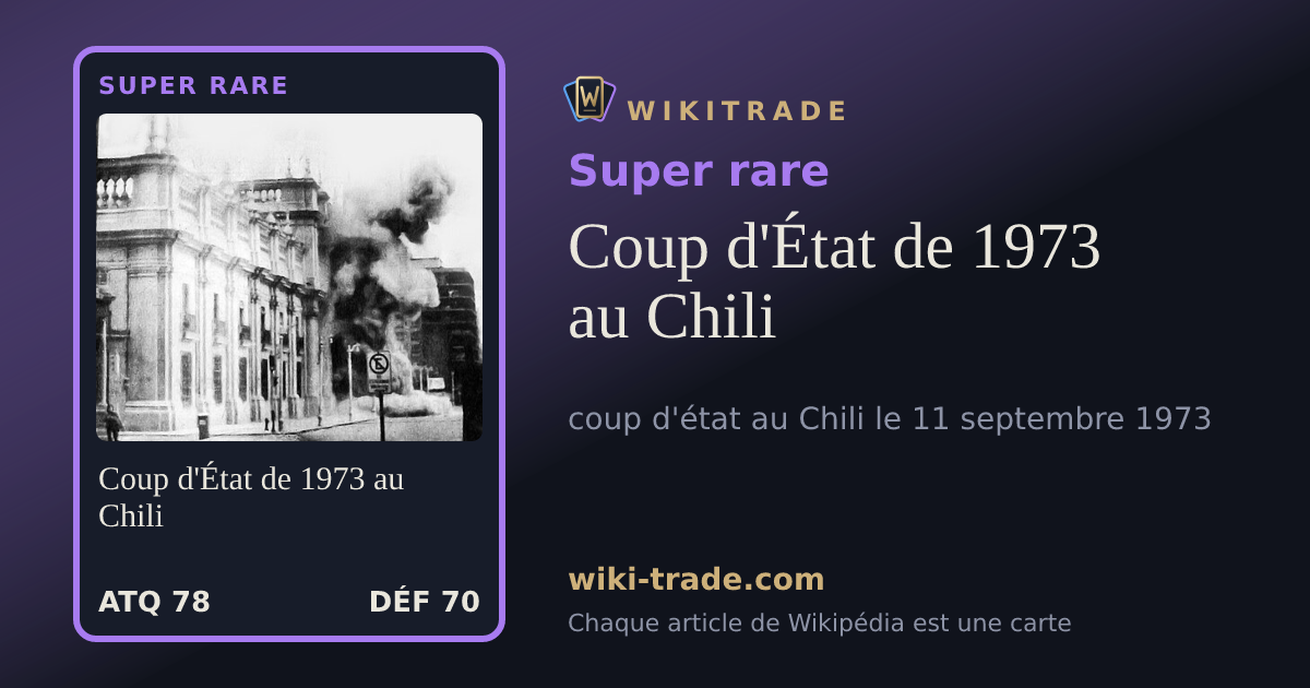 Coup d'État de 1973 au Chili — carte Super rare