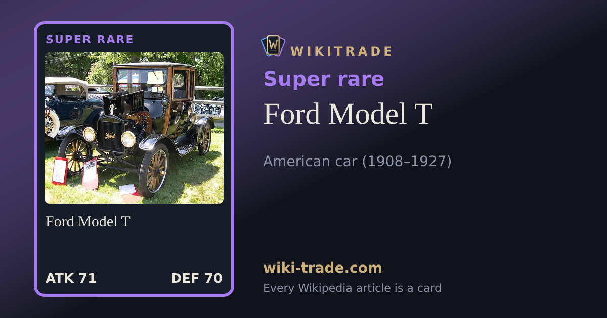 Ford Model T — Super rare card