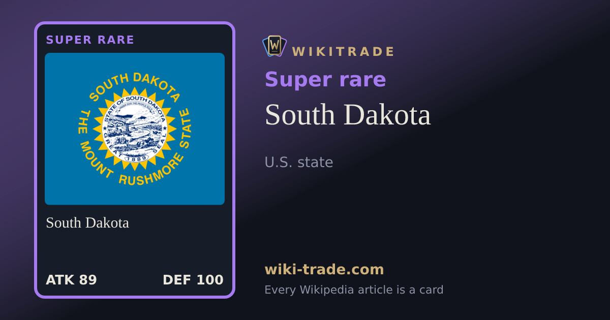 South Dakota — Super rare card