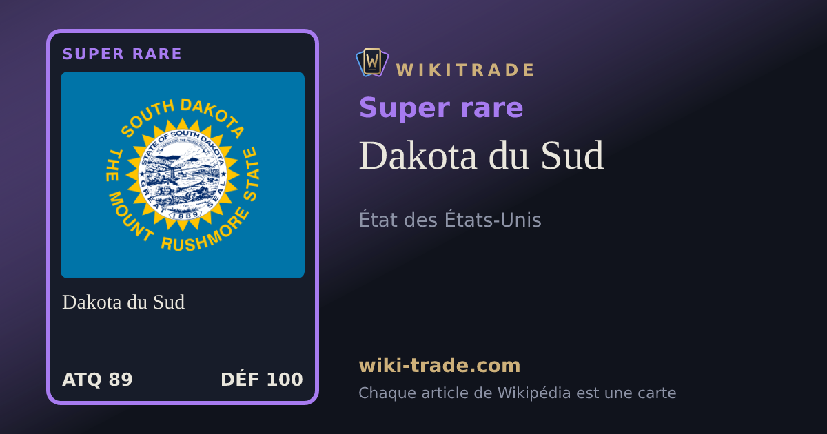 Dakota du Sud — carte Super rare