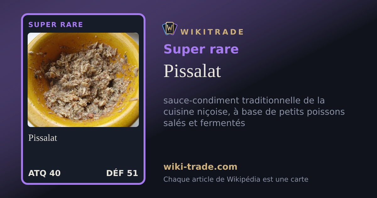 Pissalat — carte Super rare