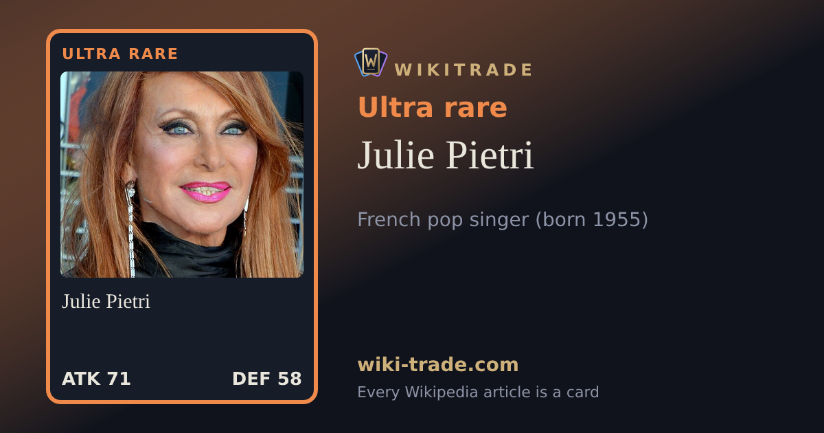 Julie Pietri — Ultra rare card